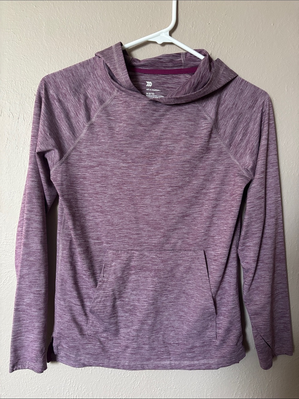 all in motion Heathered Mauve Pullover Hoodie